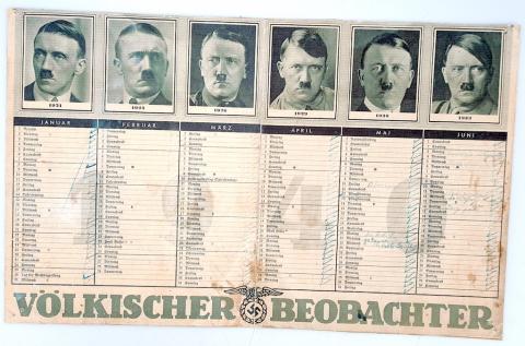 nsdap Adolf Hitler Third reich magazine Völkischer Beobachter german original fuhrer