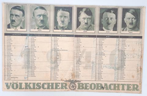 nsdap Adolf Hitler Third reich magazine Völkischer Beobachter german original fuhrer