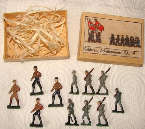  SA WAFFEN SS TOY FIGURINE ORIGINAL HJ HITLER YOUTH FIGURINE TIN ELASTOLIN LINEOL