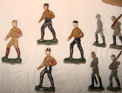  SA WAFFEN SS TOY FIGURINE ORIGINAL HJ HITLER YOUTH FIGURINE TIN ELASTOLIN LINEOL