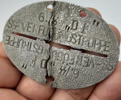 RARE SS-VT SS-VERFUGUNGSTRUPPE SS DER FUHRER DOGTAG DOG TAG