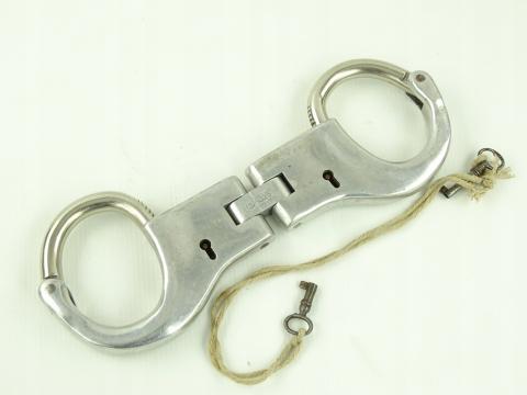 Waffen SS Gestapo Berlin Police Handcuffs prison prisoner pow original for sale