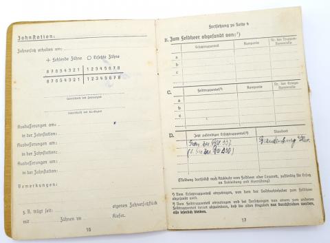 soldbuch wehrpass wehrmacht kriegsmarine waffen ss concentration camp id