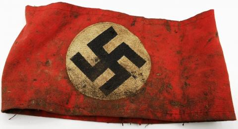 THIRD REICH BROWN SHIRTS NSDAP TUNIC REMOVED ARMBAND ATTIC FOUND