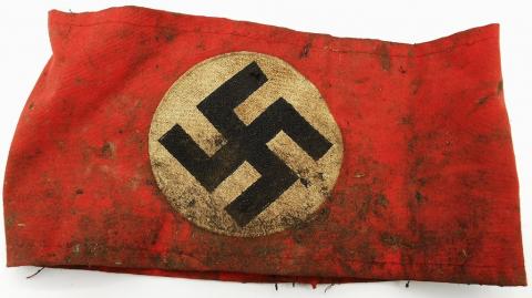 THIRD REICH BROWN SHIRTS NSDAP TUNIC REMOVED ARMBAND ATTIC FOUND