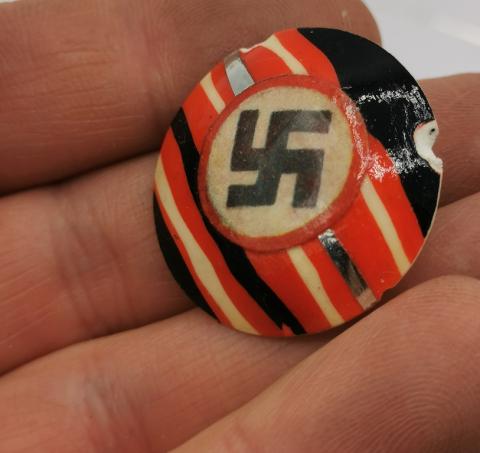 THIRD REICH NSDAP ADOLF HITLER PARTY PARTISAN ORIGINAL SWASTIKA PIN