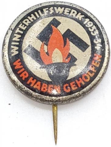 stickpin stick pin Wir haben geholfen" WHW / Winterhilfswerk 1933-1934