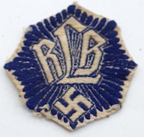 THIRD REICH RLB Reichsluftschutzbund RARE TUNIC CLOTH PATCH AIR RAID CIVIL DEFENSE MILITAIRE A VENDRE