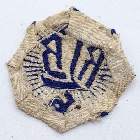 THIRD REICH RLB Reichsluftschutzbund RARE TUNIC CLOTH PATCH AIR RAID CIVIL DEFENSE MILITAIRE A VENDRE