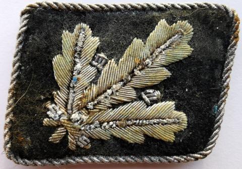 waffen ss brigadefuhrer major rank oakleaf collar tab rzm original sale a vendre
