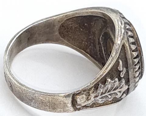 WAFFEN SS SILVER 800 RING SS MAUSER BULLET SHELL ORIGINAL FOR SALE WAFFEN SS SILVER 800 RING SS MAUSER BULLET SHELL ORIGINAL FOR SALE