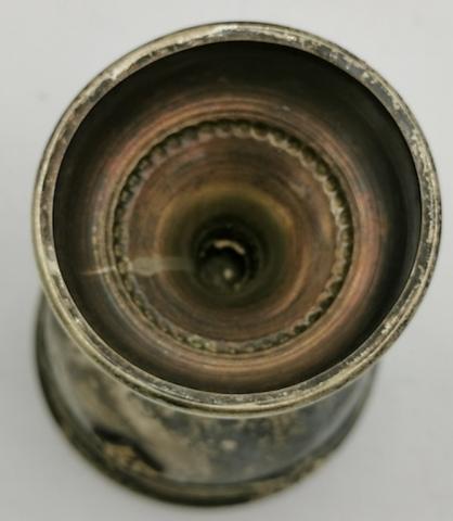 WAFFEN SS MEMBERSHIP SUPPORTER SILVERWARE VODKA CUP WITH SS RUNES & SWASTIKA