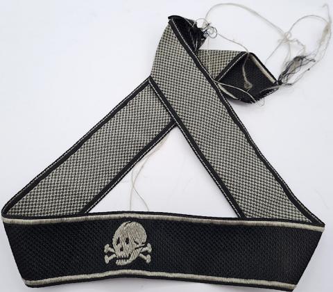 Waffen SS Totenkopf skull BEVO cuff title tunic removed original for sale