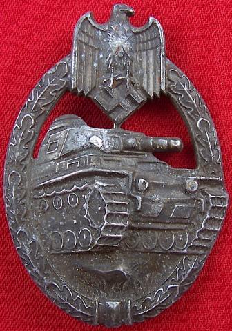 Wehrmacht Waffen SS panzer badge medal award assmann a&s original for sale