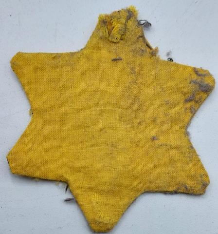 WORN STAR OF DAVID JUDE GERMAN GERMANY VARIATION HOLOCAUST GHETTO JEW JEWISH