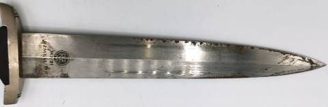 SS Enlisted Man's Dagger RZM M7/81 124/39 SS Karl Tiegel SS Dolch VERTICAL LEATHER HANGE ASSMANN original for sale