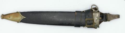 SS Enlisted Man's Dagger RZM M7/81 124/39 SS Karl Tiegel SS Dolch VERTICAL LEATHER HANGE ASSMANN original for sale