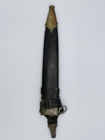 SS Enlisted Man's Dagger RZM M7/81 124/39 SS Karl Tiegel SS Dolch VERTICAL LEATHER HANGE ASSMANN original for sale