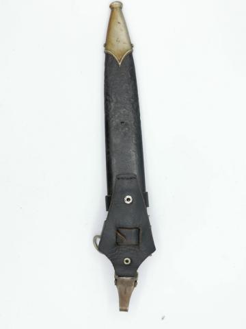 SS Enlisted Man's Dagger RZM M7/81 124/39 SS Karl Tiegel SS Dolch VERTICAL LEATHER HANGE ASSMANN original for sale