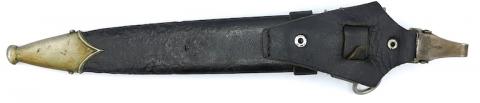 SS Enlisted Man's Dagger RZM M7/81 124/39 SS Karl Tiegel SS Dolch VERTICAL LEATHER HANGE ASSMANN original for sale