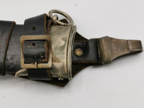 SS Enlisted Man's Dagger RZM M7/81 124/39 SS Karl Tiegel SS Dolch VERTICAL LEATHER HANGE ASSMANN original for sale