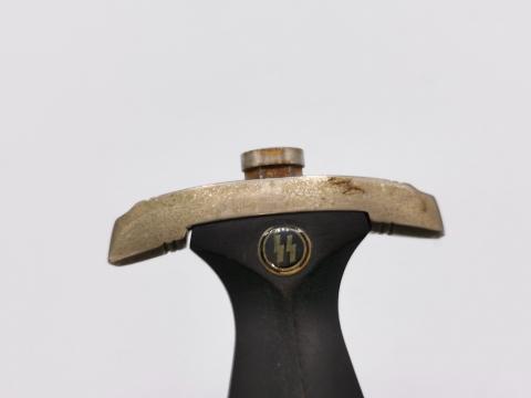 SS Enlisted Man's Dagger RZM M7/81 124/39 SS Karl Tiegel SS Dolch VERTICAL LEATHER HANGE ASSMANN original for sale