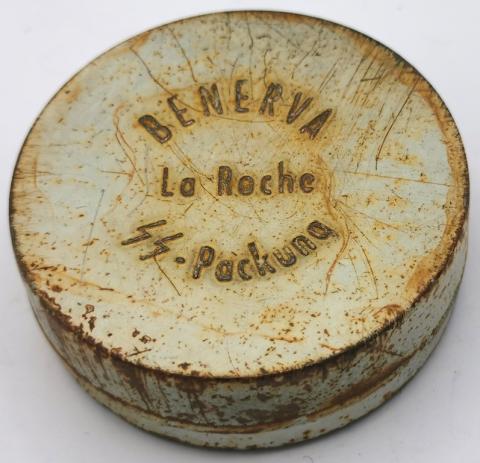 WW2 GERMAN NAZI BENERVA WAFFEN SS PACKUNG FROSTBITE EMPTY CASE LAROCHE