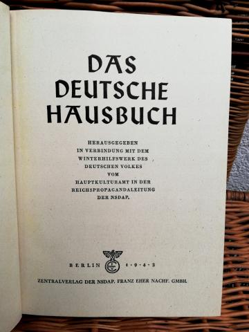 WW2 GERMAN NAZI DAS DEUTSCHE HAUS BUCH 1943 book NSDAP THIRD REICH