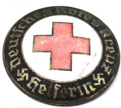 WW2 GERMAN NAZI DRK RED CROSS WEHRMACHT PIN MARKED Deutsches Rotes Kreuz