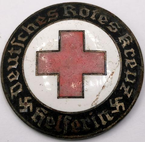 WW2 GERMAN NAZI DRK RED CROSS WEHRMACHT PIN MARKED Deutsches Rotes Kreuz