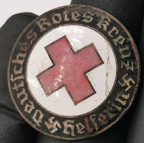 WW2 GERMAN NAZI DRK RED CROSS WEHRMACHT PIN MARKED Deutsches Rotes Kreuz