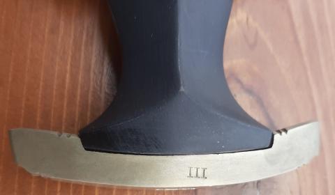 EARLY WAFFEN SS DAGGER GRIP CROSSGUARD SET DISTRICT GAU ENGRAVED