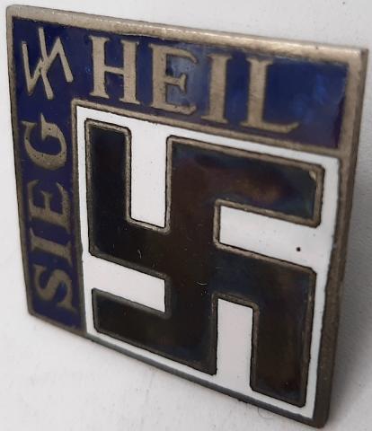 WW2 GERMAN NAZI EARLY WAFFEN SS NSDAP ADOLF HITLER THIRD REICH PARTISAN METAL PIN HEIL HITLER!