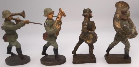 WW2 GERMAN NAZI ELASTOLIN HAUSSER LINEOL PARADE MUSICAL FIGURINE TOY WEHRMACHT