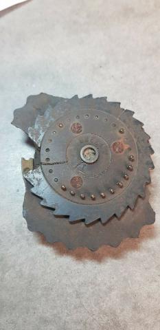 WW2 GERMAN NAZI EXTREMELY RARE LUFTWAFFE ENIGMA CYPHER MACHINE ROTOR GEAR WITH SERIAL NUMBER HISTORICAL ITEM