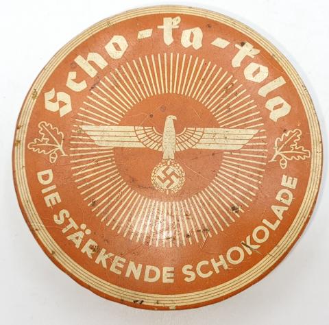 ORIGINAL FOR SALE SCHO-KA-KOLA EMPTY TIN CAN EAGLE PERVITIN DRUG