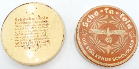 ORIGINAL FOR SALE SCHO-KA-KOLA EMPTY TIN CAN EAGLE PERVITIN DRUG