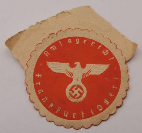 WW2 GERMAN NAZI FELDPOST LETTER NSDAP THIRD REICH EAGLE STAMP seal 