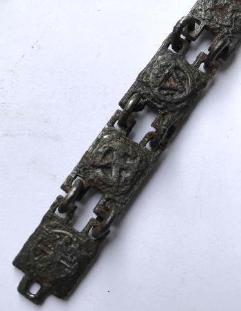 WW2 GERMAN NAZI GROUND DUG RELIC RARE NSKK N.S.K.K HIGH LEADER CHAINED DAGGER CHAIN BY RZM