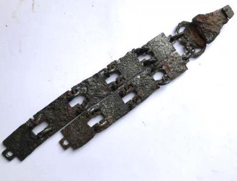 WW2 GERMAN NAZI GROUND DUG RELIC RARE NSKK N.S.K.K HIGH LEADER CHAINED DAGGER CHAIN BY RZM