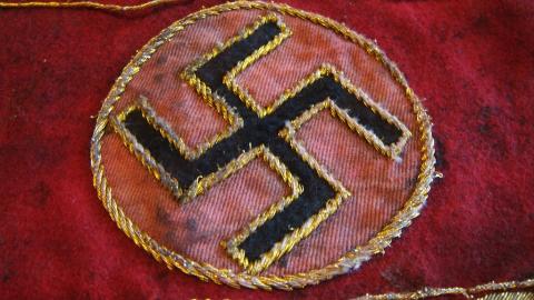 WW2 GERMAN NAZI HIGH NSDAP LEADER OFFICER FLATWIRE TUNIC REMOVED ARMBAND