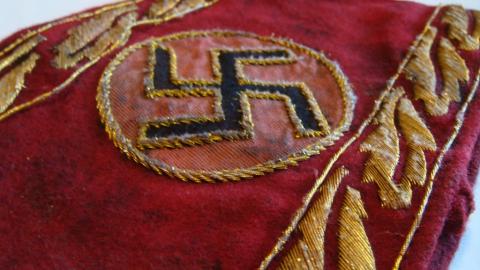 WW2 GERMAN NAZI HIGH NSDAP LEADER OFFICER FLATWIRE TUNIC REMOVED ARMBAND