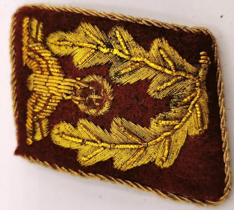 WW2 GERMAN NAZI HIGH RANK NSDAP OFFICER COLLAR TAB SET TUNIC REMOVED ADOLF HITLER REICH