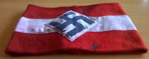 WW2 GERMAN NAZI HITLER YOUTH HJ TUNIC ARMBAND BRASSARD JEUNESSE HITLERIENNE