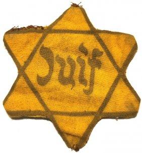 ORIGINAL HOLOCAUST WORN STAR OF DAVID FRENCH FRANCE JUIF JEW JEWISH