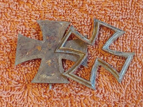 WW2 GERMAN NAZI IRON CROSS MEDAL AWARD 1ST CLASS RELIC GROUND DUG FOUND KURLAND