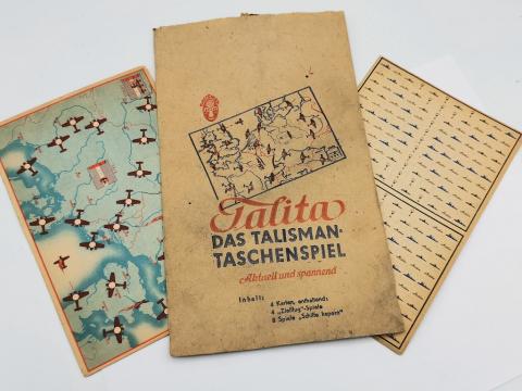 WW2 GERMAN NAZI THIRD REICH BOARDGAME WERHMACHT TIK TAK LUFTWAFFE BOARD GAME EXTRA CARDS WITH ENVELOPPE