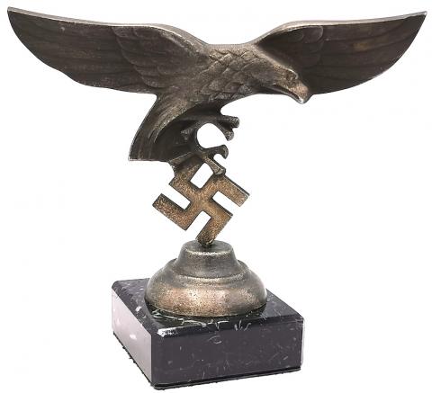 WW2 GERMAN NAZI LUFTWAFFE nsdap hitler DESKTOP STATUE podium REICH EAGLE & SWASTIKA