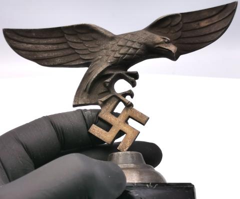 WW2 GERMAN NAZI LUFTWAFFE nsdap hitler DESKTOP STATUE podium REICH EAGLE & SWASTIKA