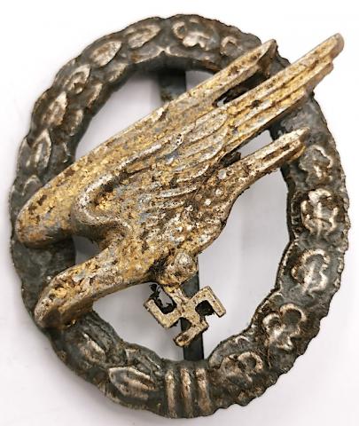 WW2 GERMAN NAZI LUFTWAFFE PARATROOPER BADGE MEDAL AWARD ORIGINAL
